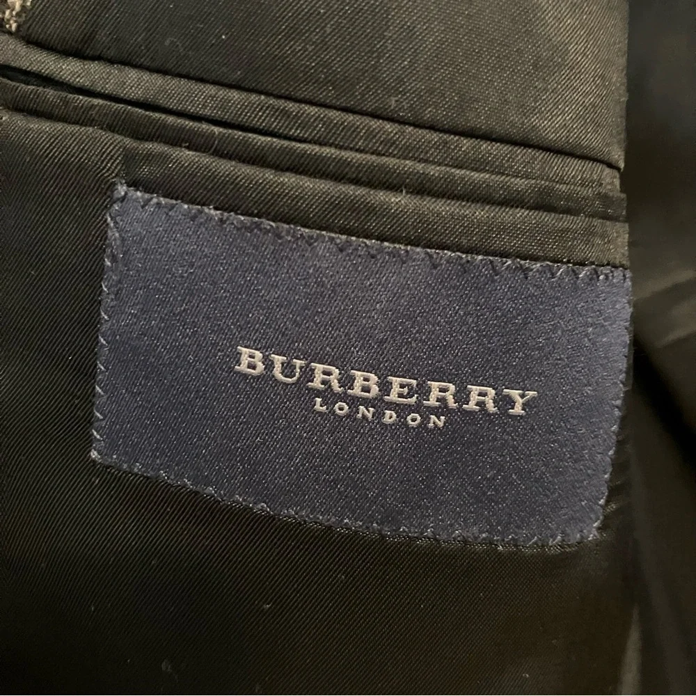 Burberrys’ Men's Wool Houndstooth Black Gray Suit Jacket Sport Coat Blazer 41L